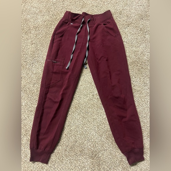 Figs Maroon Joggers - Picture 2 of 5